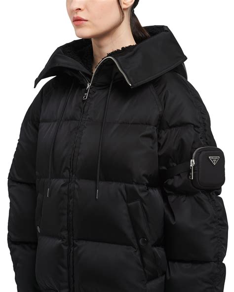 prada mens re-nylon gabardine puffer coat|Prada gabardine puffer jacket.